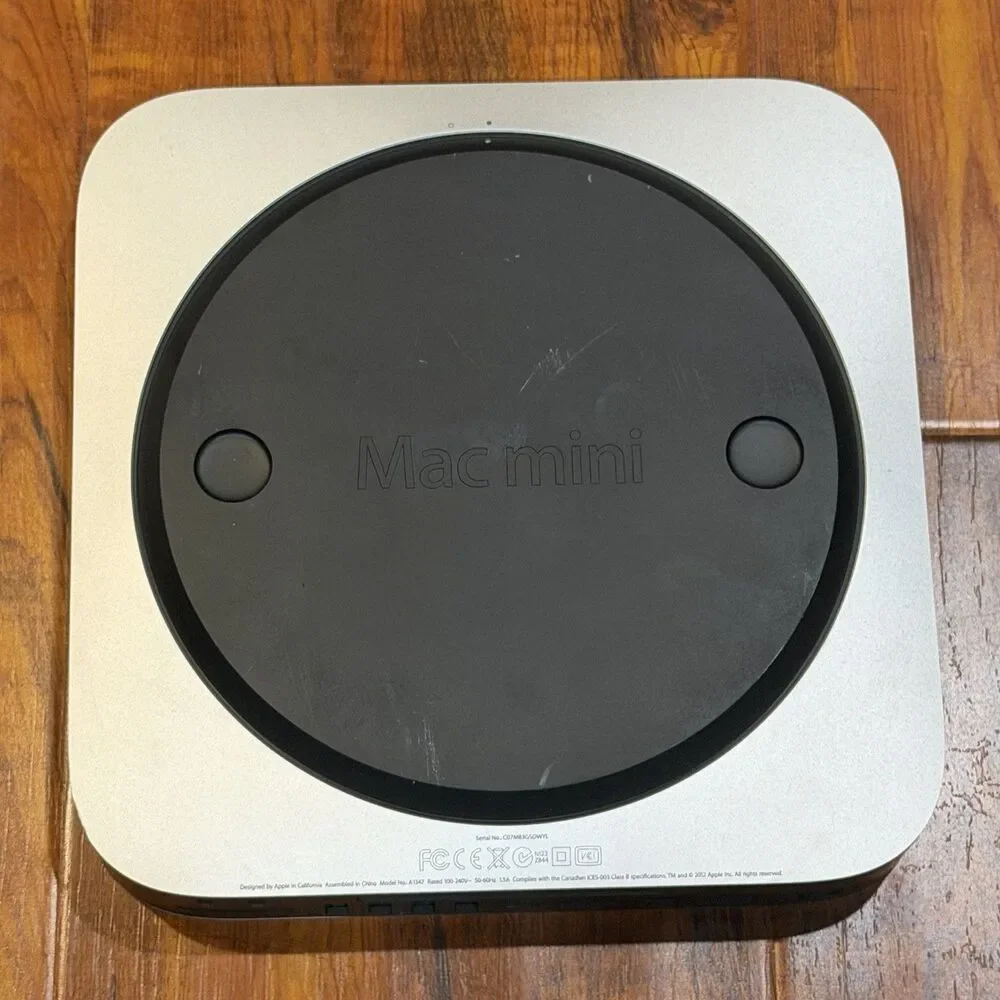 Mac Mini 2012 A1347 2.5Ghz Dual-Core 500GB HDD 4GB Ram with Power Cord & Box